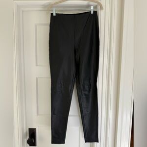 Halogen Black faux leather Leggings
